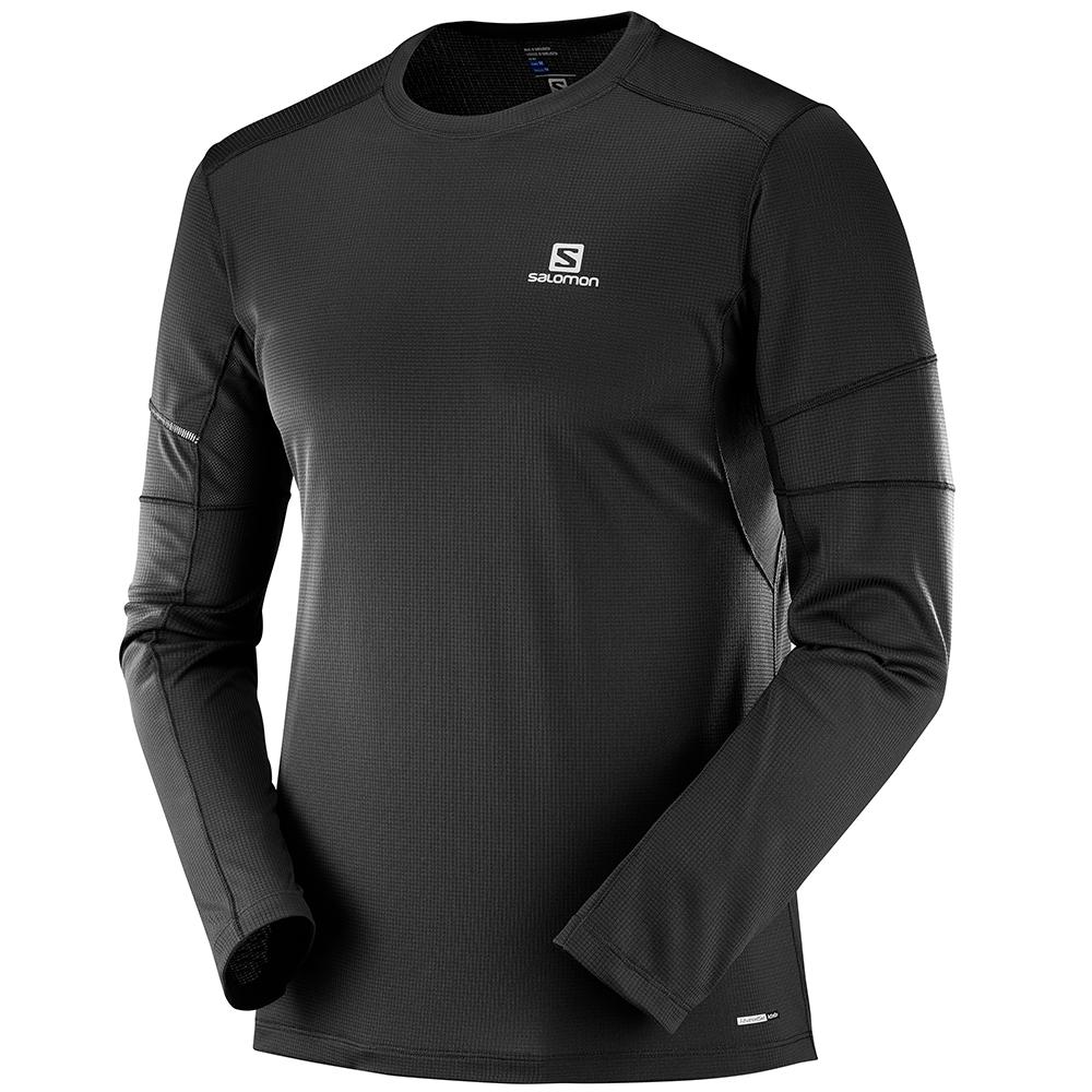 Salomon Israel AGILE LS M - Mens Tops - Black (DILJ-57312)